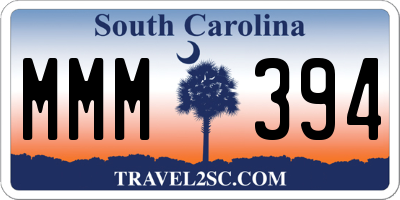 SC license plate MMM394