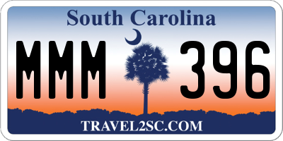 SC license plate MMM396
