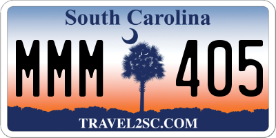 SC license plate MMM405