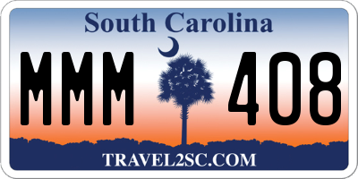 SC license plate MMM408