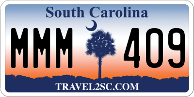 SC license plate MMM409