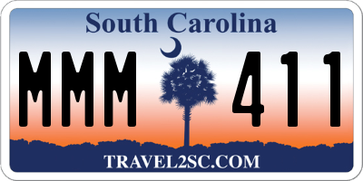 SC license plate MMM411