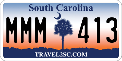 SC license plate MMM413