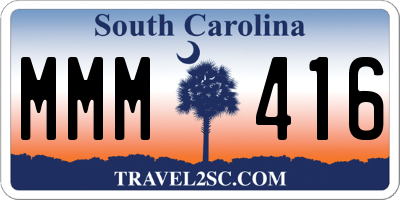 SC license plate MMM416