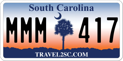 SC license plate MMM417
