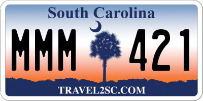 SC license plate MMM421