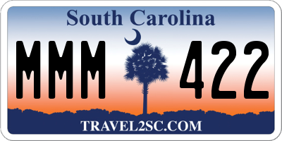 SC license plate MMM422