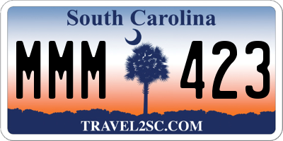 SC license plate MMM423