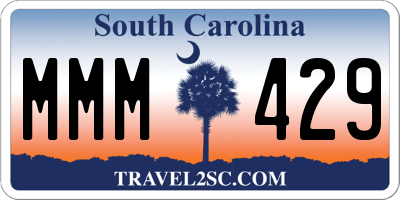SC license plate MMM429