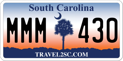 SC license plate MMM430