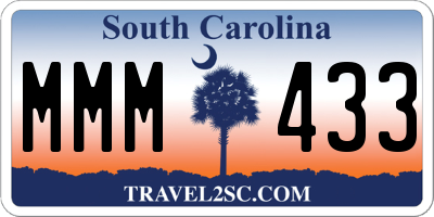 SC license plate MMM433