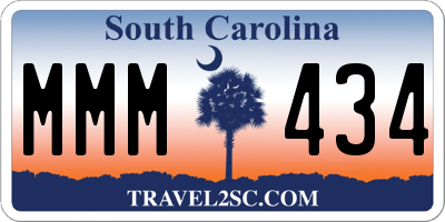 SC license plate MMM434