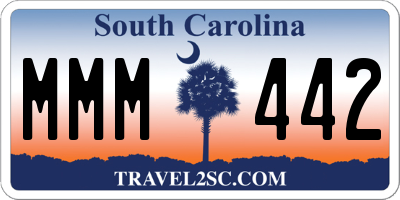 SC license plate MMM442
