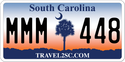 SC license plate MMM448