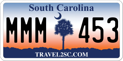 SC license plate MMM453