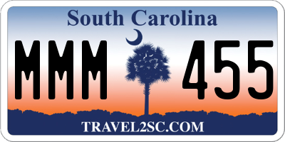 SC license plate MMM455
