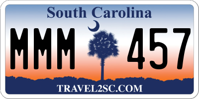 SC license plate MMM457