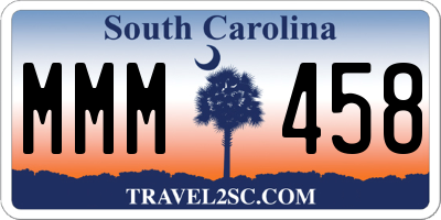 SC license plate MMM458