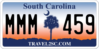 SC license plate MMM459