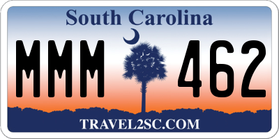 SC license plate MMM462