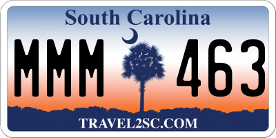SC license plate MMM463