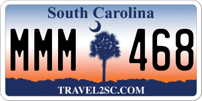 SC license plate MMM468