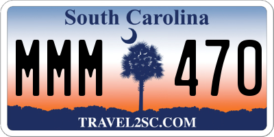 SC license plate MMM470