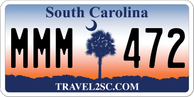 SC license plate MMM472