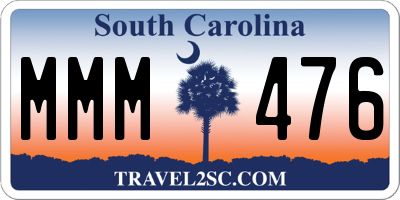 SC license plate MMM476