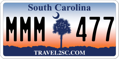 SC license plate MMM477