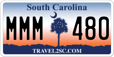 SC license plate MMM480