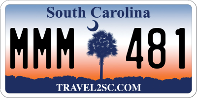 SC license plate MMM481