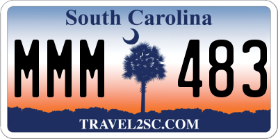 SC license plate MMM483