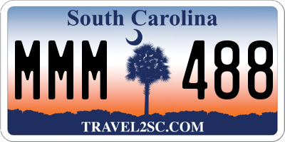 SC license plate MMM488