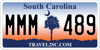 SC license plate MMM489
