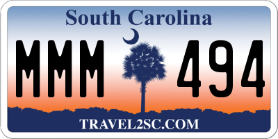 SC license plate MMM494