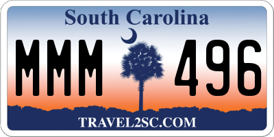 SC license plate MMM496