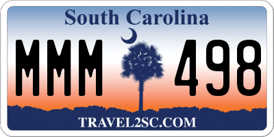 SC license plate MMM498