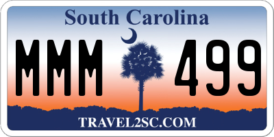 SC license plate MMM499