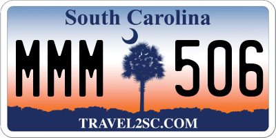 SC license plate MMM506