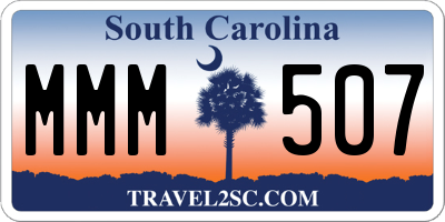 SC license plate MMM507