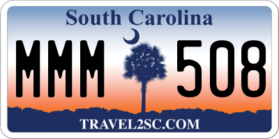 SC license plate MMM508
