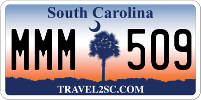 SC license plate MMM509