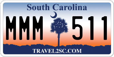 SC license plate MMM511