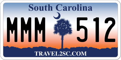 SC license plate MMM512
