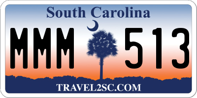 SC license plate MMM513