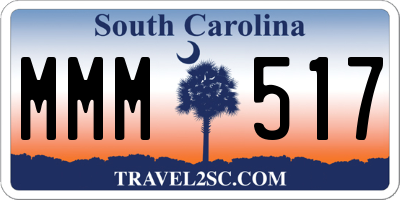 SC license plate MMM517