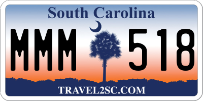 SC license plate MMM518