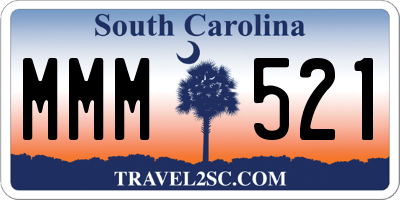 SC license plate MMM521