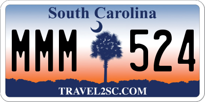 SC license plate MMM524